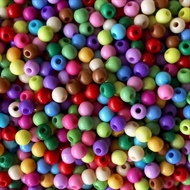 Plastic perler 4 mm. - gennemfarvede